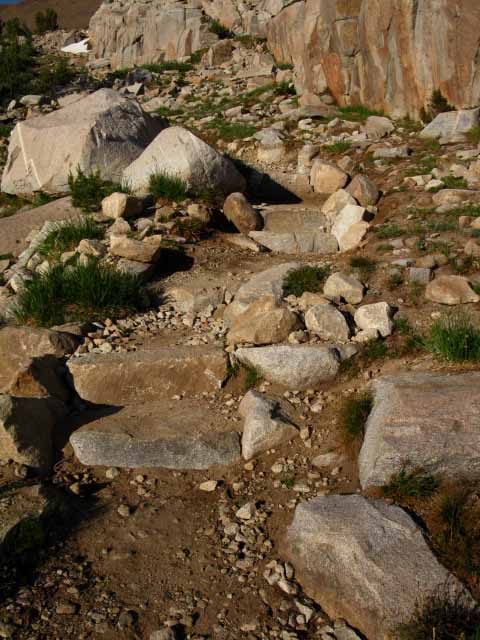 Fine trail work below East Carson Headwaters Gap.